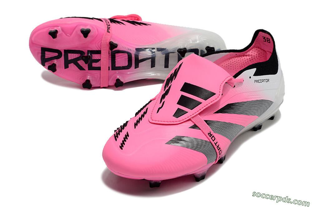 Adidas Predator Elite Foldover Tongue FG Low-Tops Football Boots - Pink/Grey/White 3