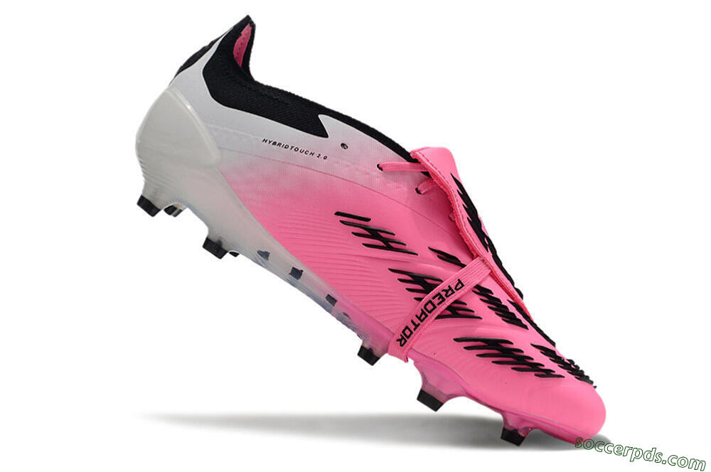 Adidas Predator Elite Foldover Tongue FG Low-Tops Football Boots - Pink/Grey/White 4