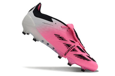 Adidas Predator Elite Foldover Tongue FG Low-Tops Football Boots - Pink/Grey/White