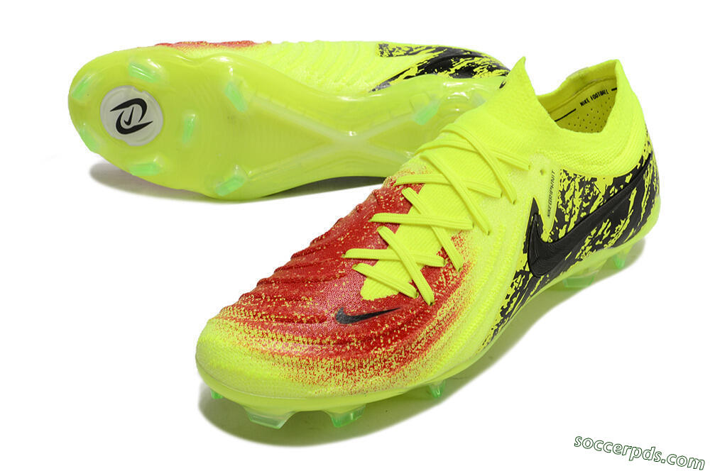 Nike Phantom Luna Elite NU FG Low-Tops Football Boots - Yellow/Red/Black 3