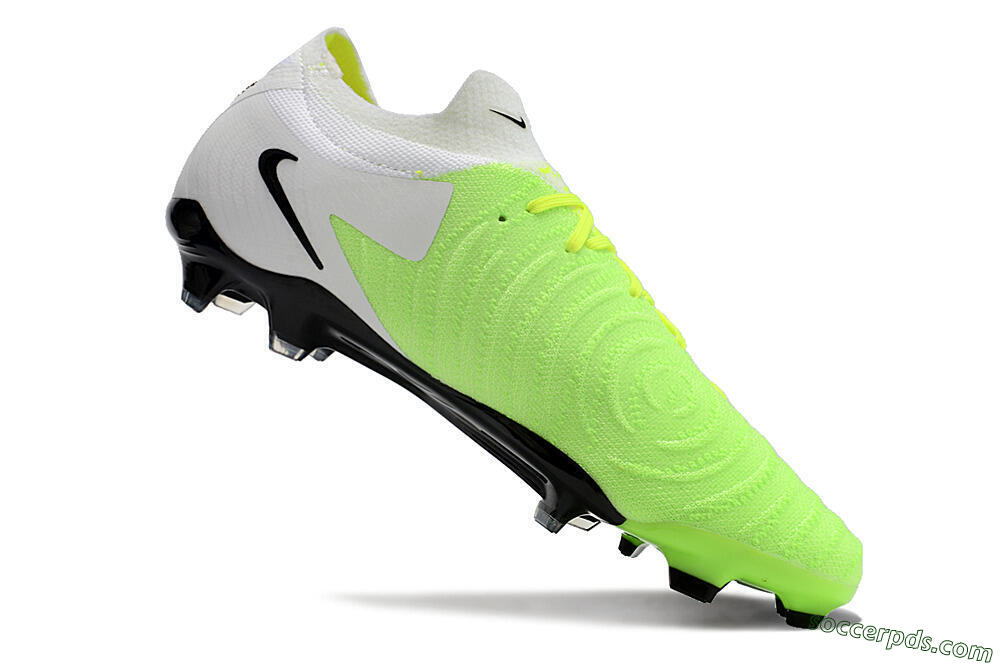 Nike Phantom Luna Elite NU FG Low-Tops Football Boots - Green/White/Black 4