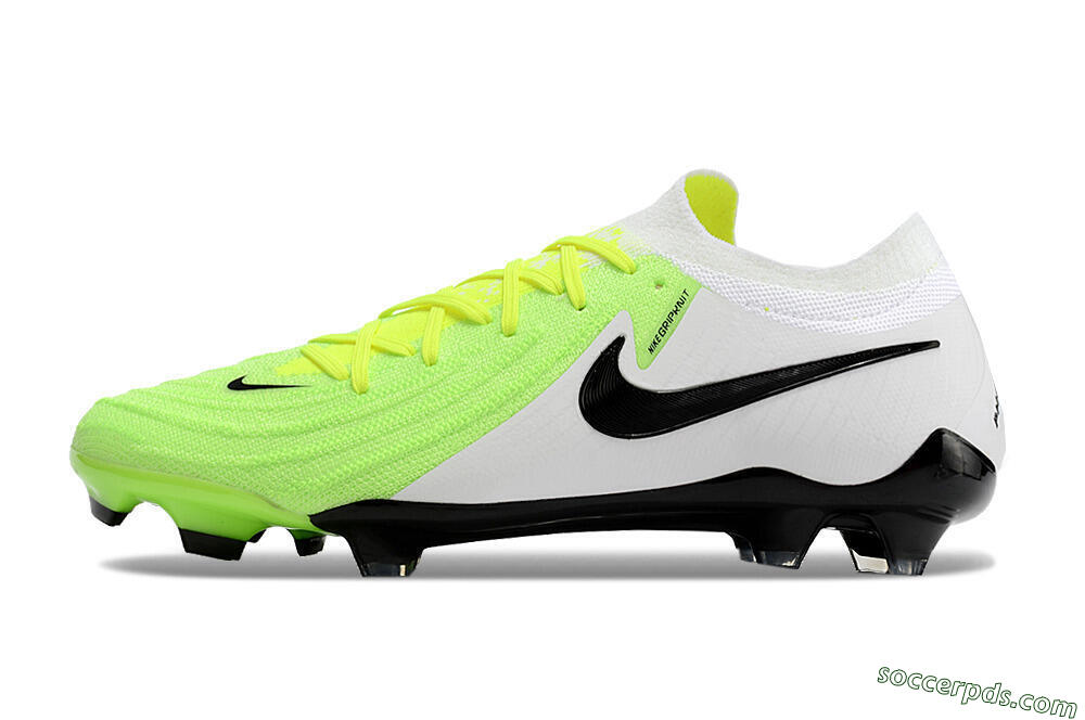 Nike Phantom Luna Elite NU FG Low-Tops Football Boots - Green/White/Black 2