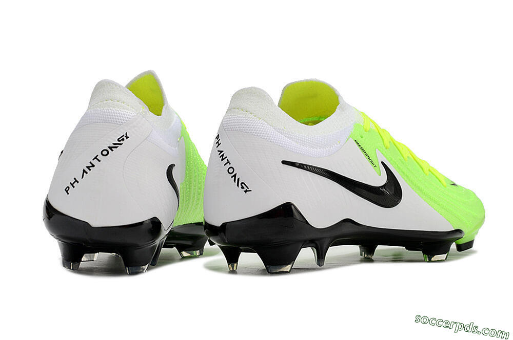 Nike Phantom Luna Elite NU FG Low-Tops Football Boots - Green/White/Black 6