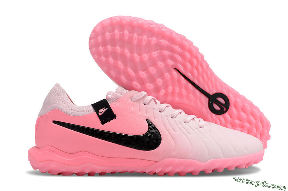 Nike Tiempo Legend 10 Elite TF Low-Tops Football Shoes - Pink/White/Black 1