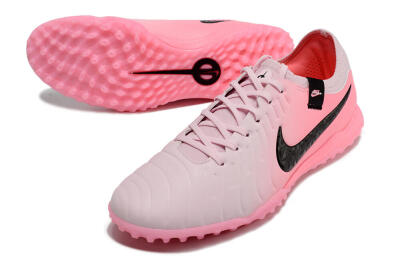 Nike Tiempo Legend 10 Elite TF Low-Tops Football Shoes - Pink/White/Black