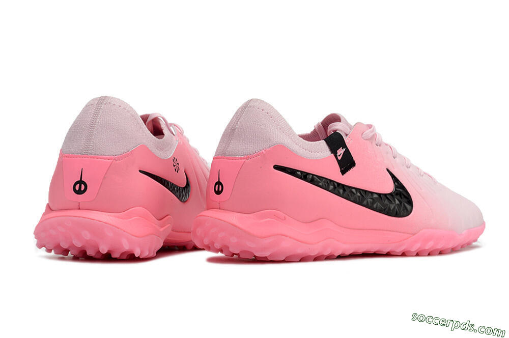 Nike Tiempo Legend 10 Elite TF Low-Tops Football Shoes - Pink/White/Black 6