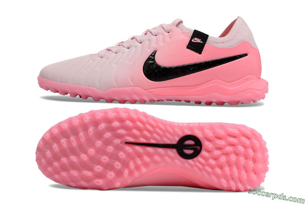 Nike Tiempo Legend 10 Elite TF Low-Tops Football Shoes - Pink/White/Black 0