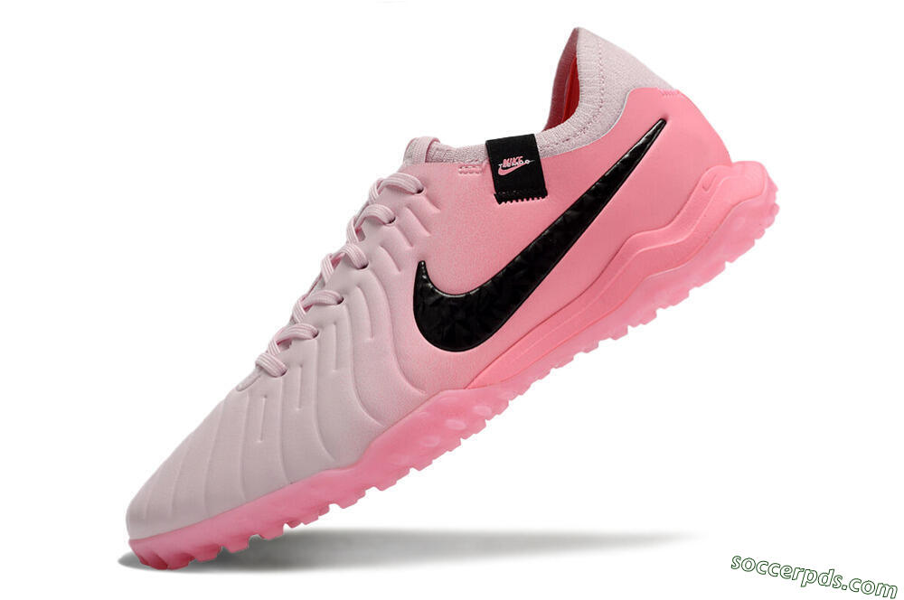 Nike Tiempo Legend 10 Elite TF Low-Tops Football Shoes - Pink/White/Black 5