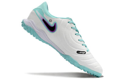 Nike Tiempo Legend 10 Elite TF Low-Tops Football Shoes - White/Blue/Purple