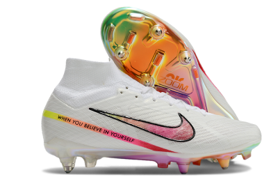 Nike Air Zoom Mercurial Superfly 9 Elite SG High-Tops Football Boots - White/Pink/Black