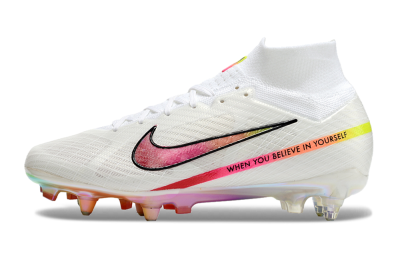 Nike Air Zoom Mercurial Superfly 9 Elite SG High-Tops Football Boots - White/Pink/Black