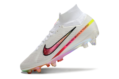 Nike Air Zoom Mercurial Superfly 9 Elite SG High-Tops Football Boots - White/Pink/Black