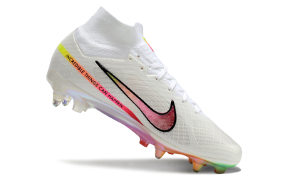 Nike Air Zoom Mercurial Superfly 9 Elite SG High-Tops Football Boots - White/Pink/Black