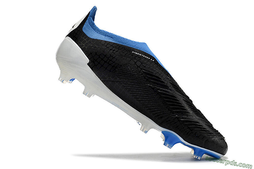 Adidas Predator Accuracy+ Laceless FG Low-Tops Football Boots - Black/White/Blue 4