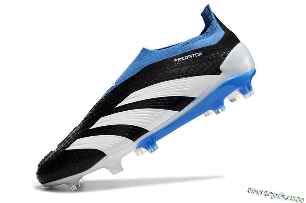 Adidas Predator Accuracy+ Laceless FG Low-Tops Football Boots - Black/White/Blue 5