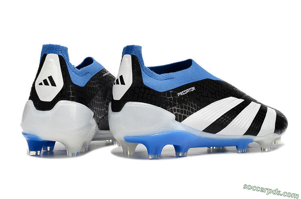 Adidas Predator Accuracy+ Laceless FG Low-Tops Football Boots - Black/White/Blue 6