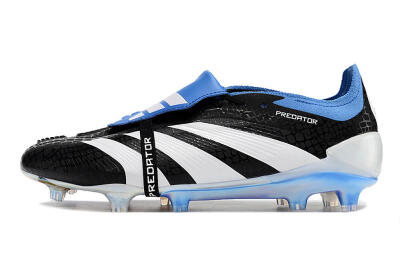 Adidas Predator Elite Foldover Tongue FG Low-Tops Football Boots - Black/Blue/White