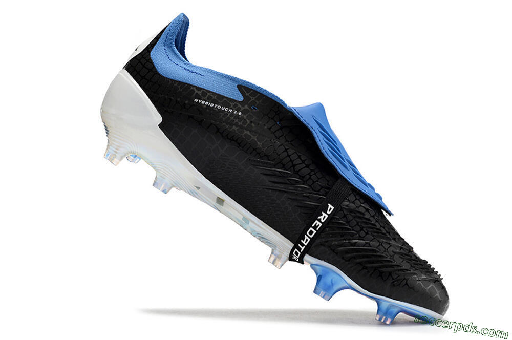 Adidas Predator Elite Foldover Tongue FG Low-Tops Football Boots - Black/Blue/White 4