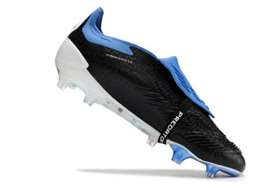 Adidas Predator Elite Foldover Tongue FG Low-Tops Football Boots - Black/Blue/White
