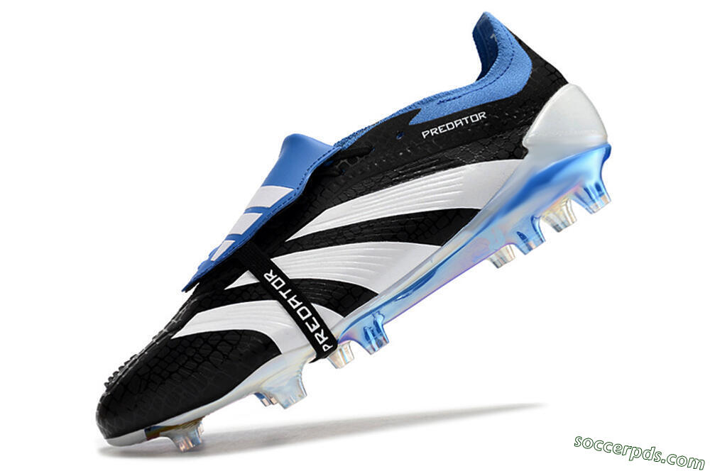 Adidas Predator Elite Foldover Tongue FG Low-Tops Football Boots - Black/Blue/White 5