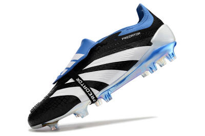 Adidas Predator Elite Foldover Tongue FG Low-Tops Football Boots - Black/Blue/White