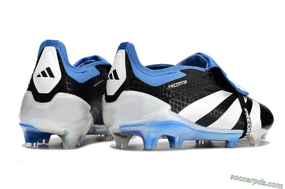 Adidas Predator Elite Foldover Tongue FG Low-Tops Football Boots - Black/Blue/White 6