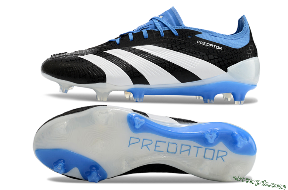 Adidas Predator Accuracy+ FG Low-Tops Football Boots - Black/White/Blue 0