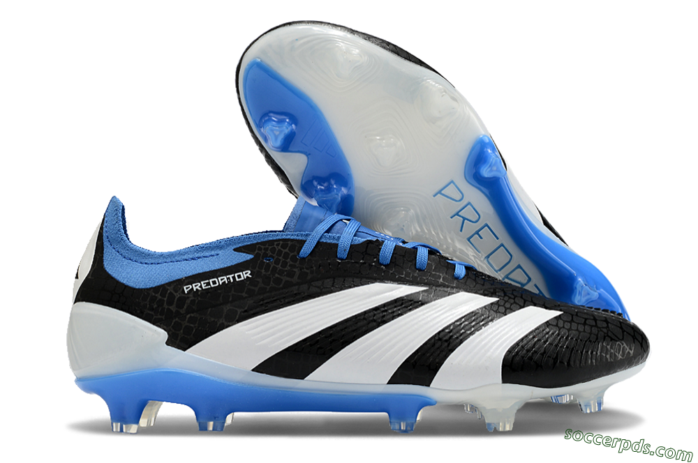 Adidas Predator Accuracy+ FG Low-Tops Football Boots - Black/White/Blue 1