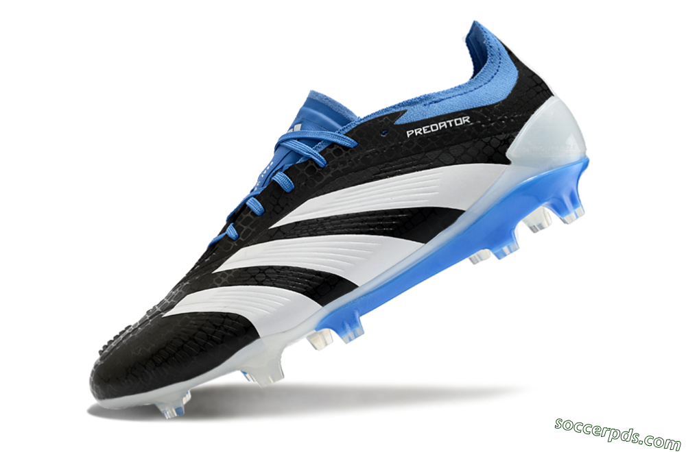 Adidas Predator Accuracy+ FG Low-Tops Football Boots - Black/White/Blue 4