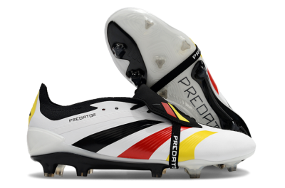 Adidas Predator Elite Foldover Tongue FG Low-Tops Football Boots - White/Black/Red/Yellow