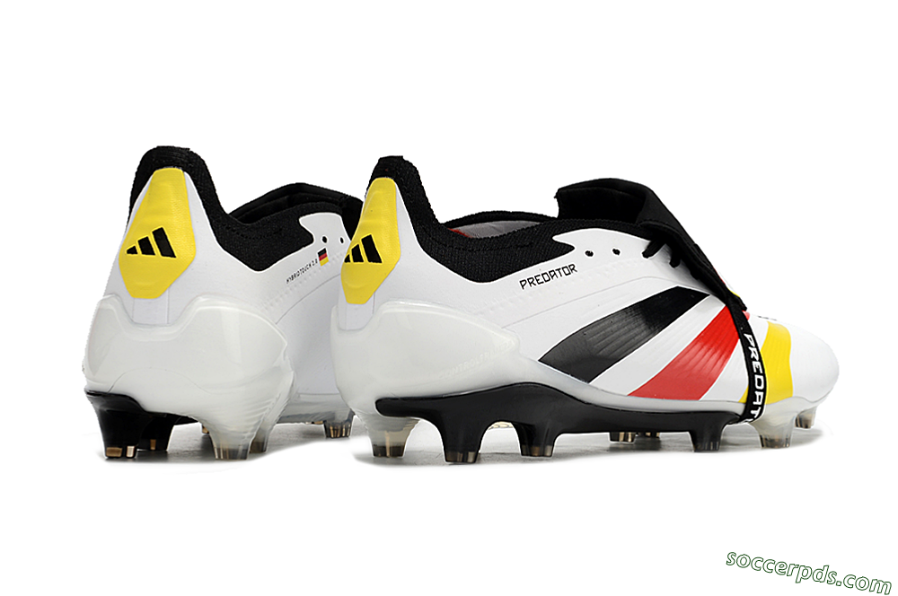 Adidas Predator Elite Foldover Tongue FG Low-Tops Football Boots - White/Black/Red/Yellow 6