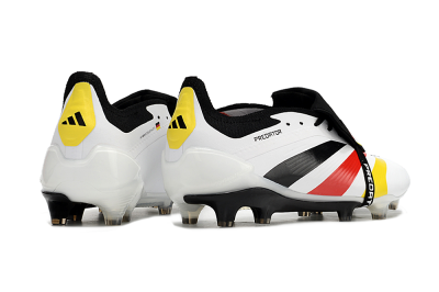 Adidas Predator Elite Foldover Tongue FG Low-Tops Football Boots - White/Black/Red/Yellow