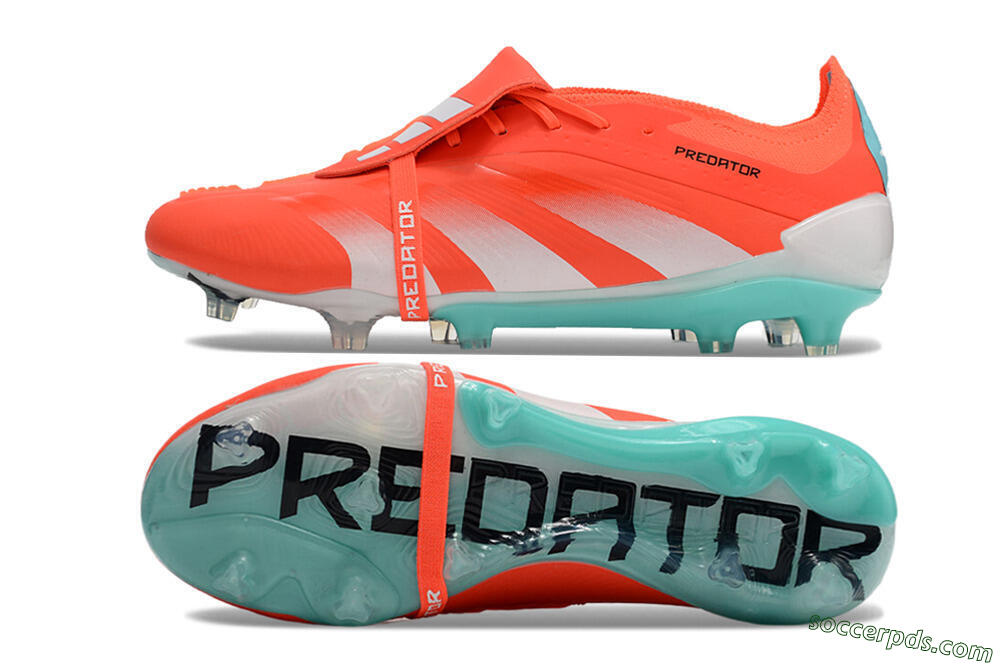 Adidas Predator Elite Foldover Tongue FG Low-Tops Football Boots - Red/White/Green 0