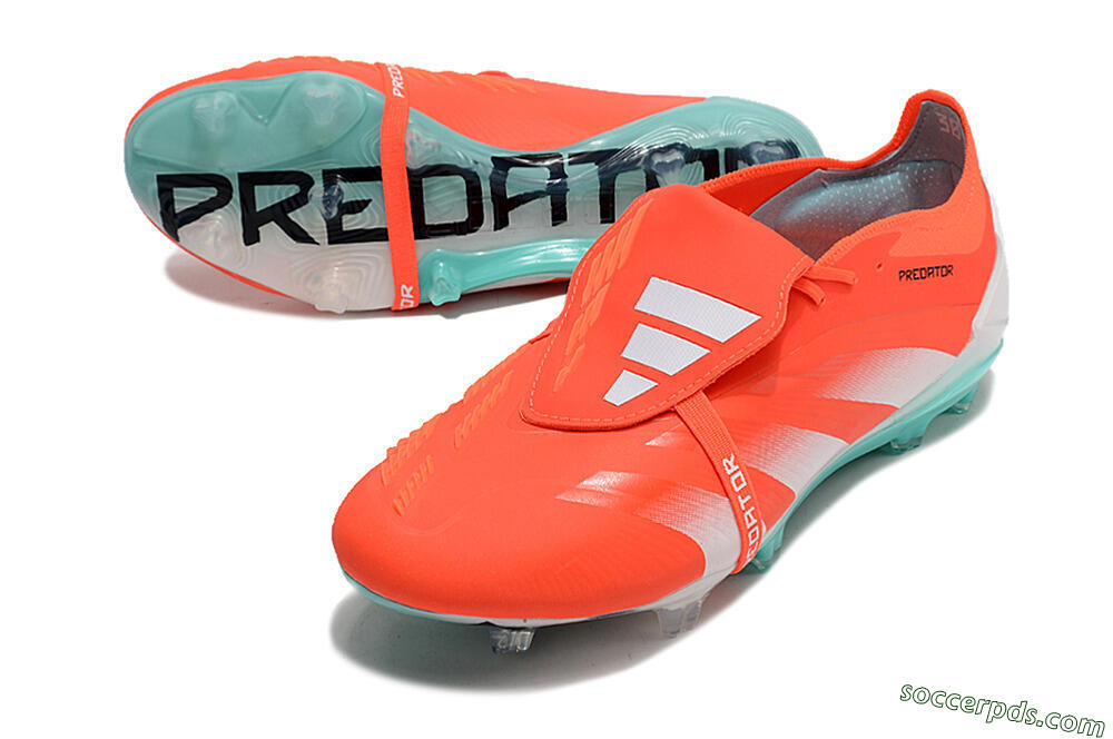 Adidas Predator Elite Foldover Tongue FG Low-Tops Football Boots - Red/White/Green 3