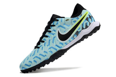 Nike Tiempo Legend 10 Pro TF Low-Tops Football Shoes - Blue/Black/Yellow