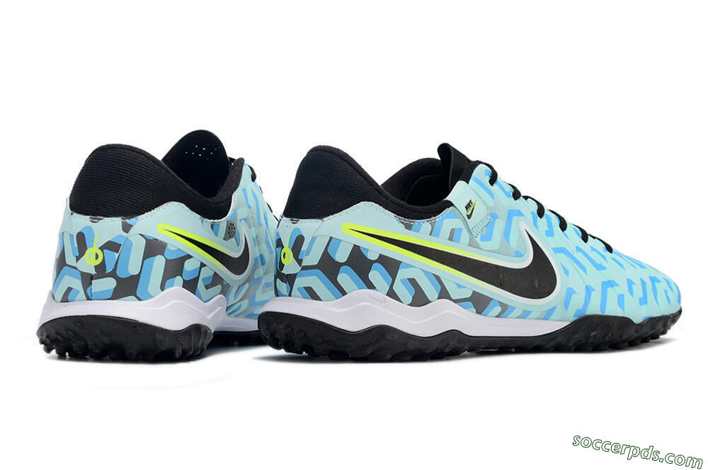 Nike Tiempo Legend 10 Pro TF Low-Tops Football Shoes - Blue/Black/Yellow 6