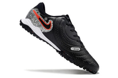 Nike Tiempo Legend 10 Pro TF Low-Tops Football Shoes - Black/Silver/Red