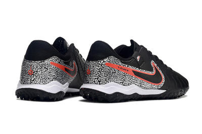 Nike Tiempo Legend 10 Pro TF Low-Tops Football Shoes - Black/Silver/Red