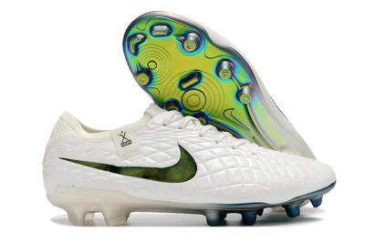 Nike Tiempo Legend 10 Elite FG Low-Tops Football Boots - White/Blue