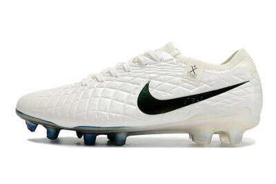 Nike Tiempo Legend 10 Elite FG Low-Tops Football Boots - White/Blue