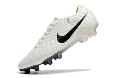 Nike Tiempo Legend 10 Elite FG Low-Tops Football Boots - White/Blue