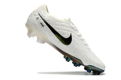 Nike Tiempo Legend 10 Elite FG Low-Tops Football Boots - White/Blue