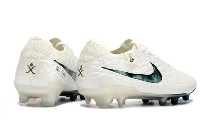 Nike Tiempo Legend 10 Elite FG Low-Tops Football Boots - White/Blue