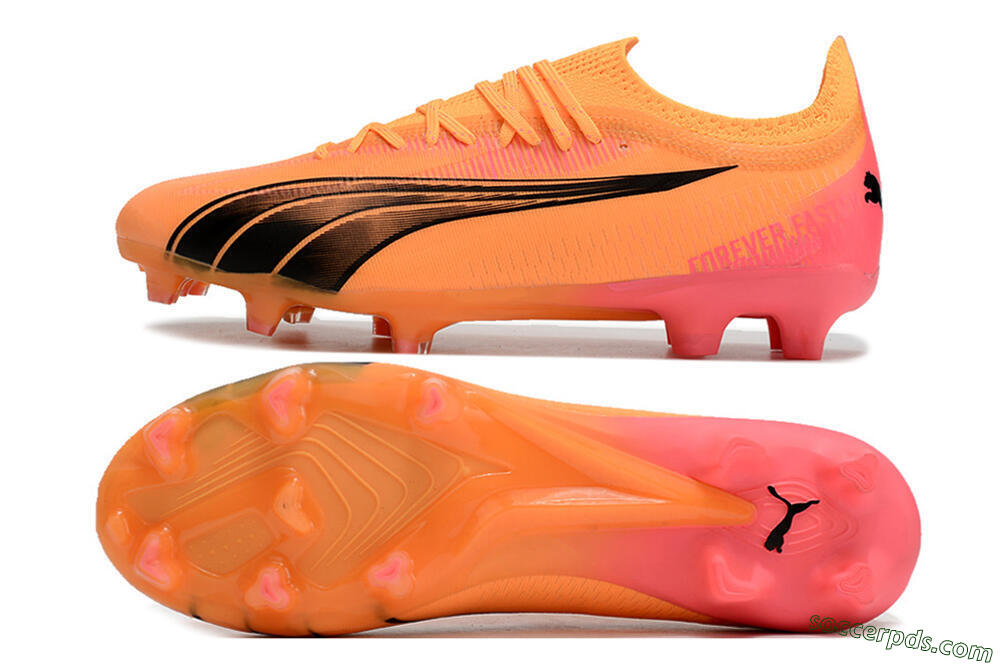 Puma Ultra Ultimate FG Low-Tops Football Boots - Orange/Black 0
