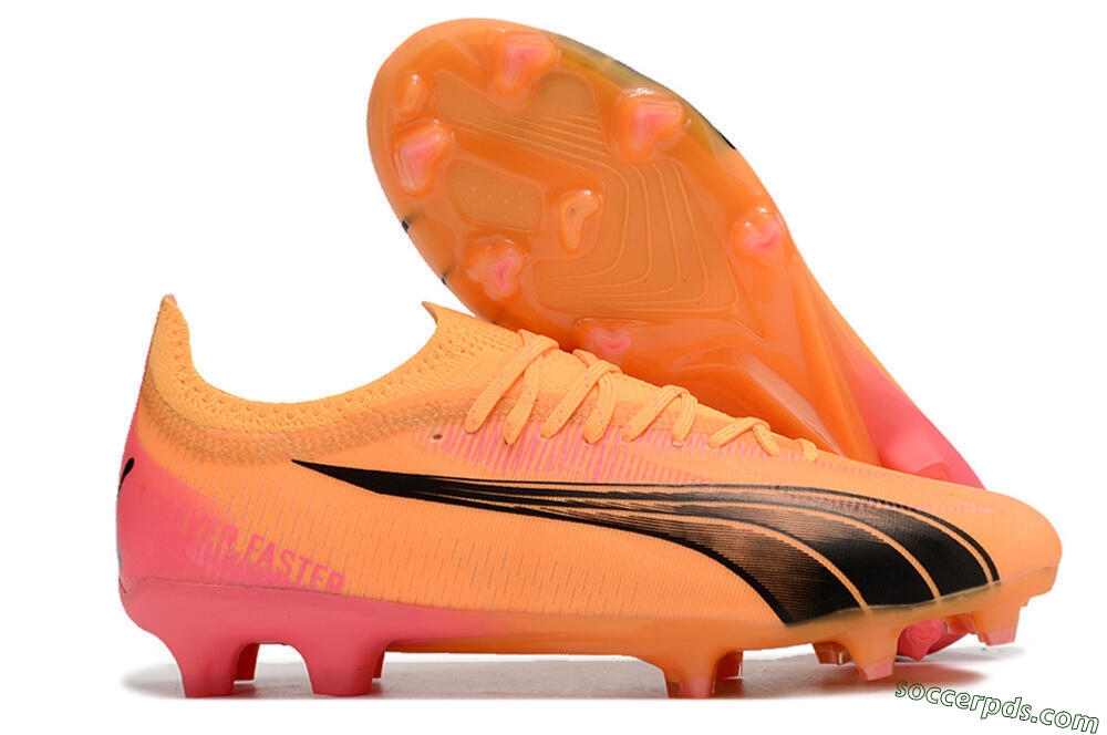 Puma Ultra Ultimate FG Low-Tops Football Boots - Orange/Black 1