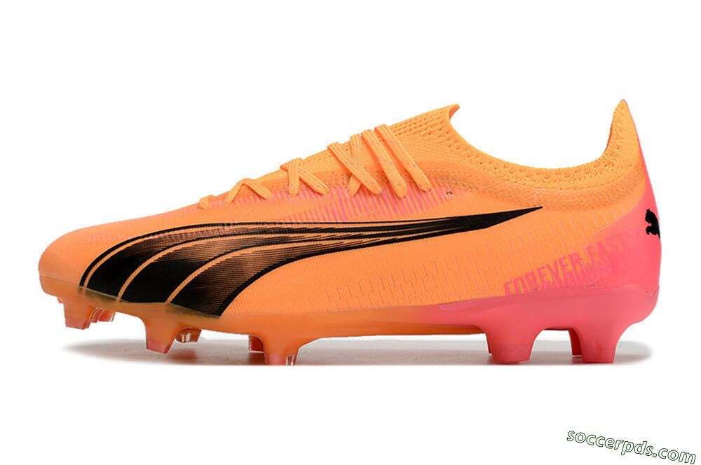 Puma Ultra Ultimate FG Low-Tops Football Boots - Orange/Black 2