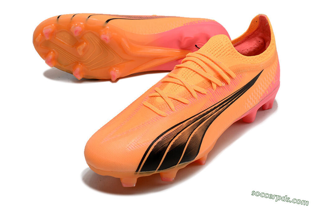 Puma Ultra Ultimate FG Low-Tops Football Boots - Orange/Black 3