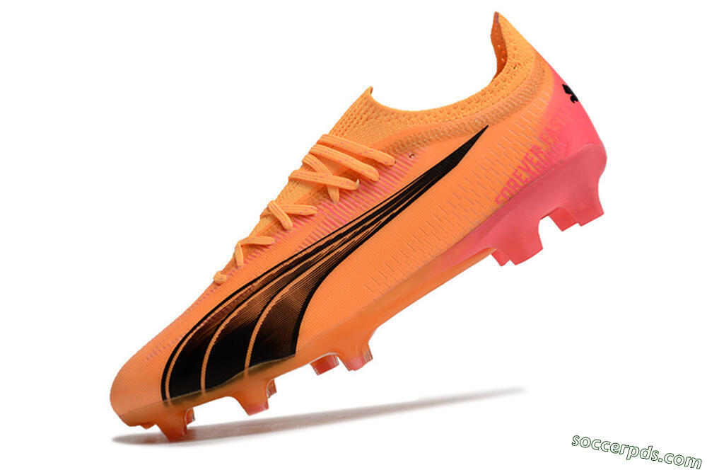 Puma Ultra Ultimate FG Low-Tops Football Boots - Orange/Black 5