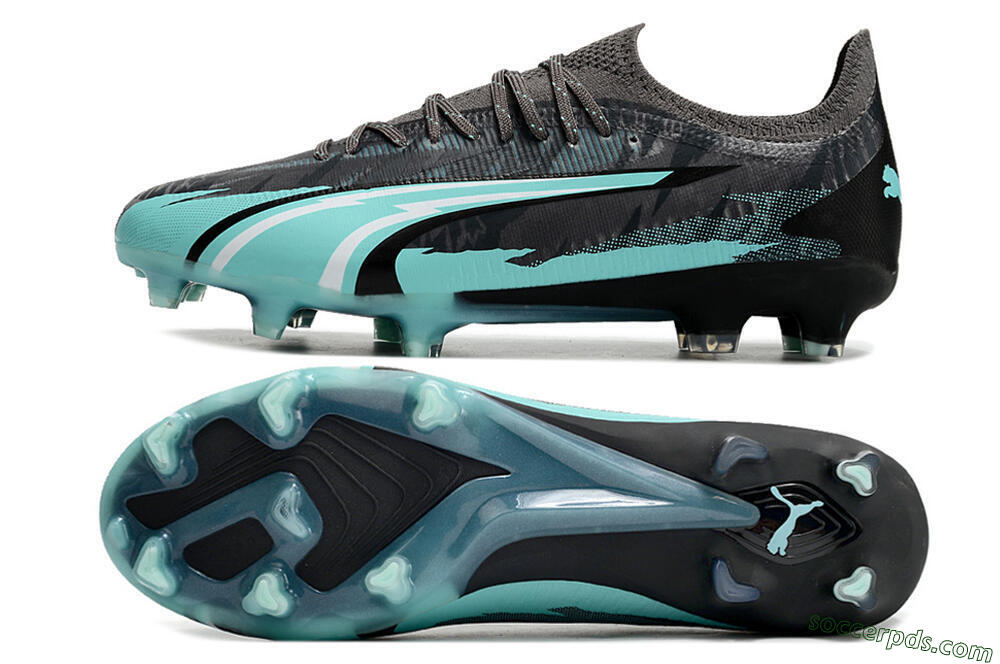 Puma Ultra Ultimate FG Low-Tops Football Boots - Black/Jade 0