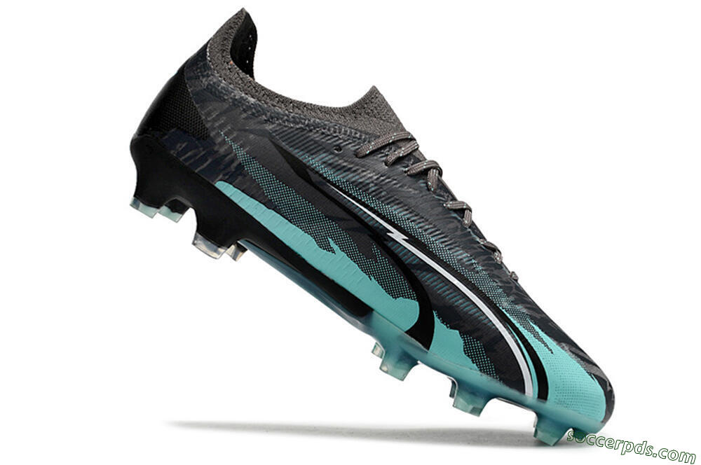 Puma Ultra Ultimate FG Low-Tops Football Boots - Black/Jade 4
